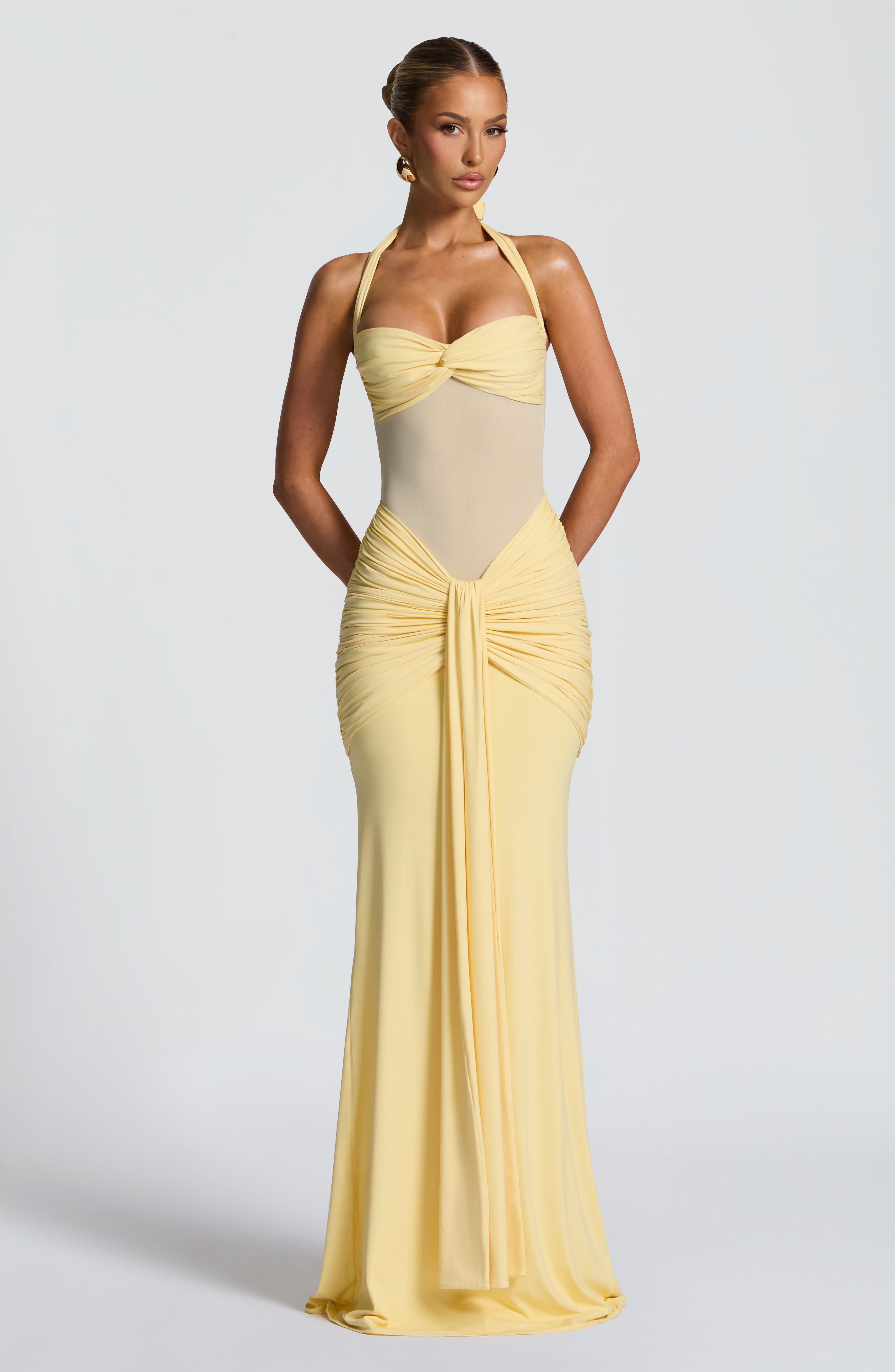 Serena Butter Yellow Maxi Dress
