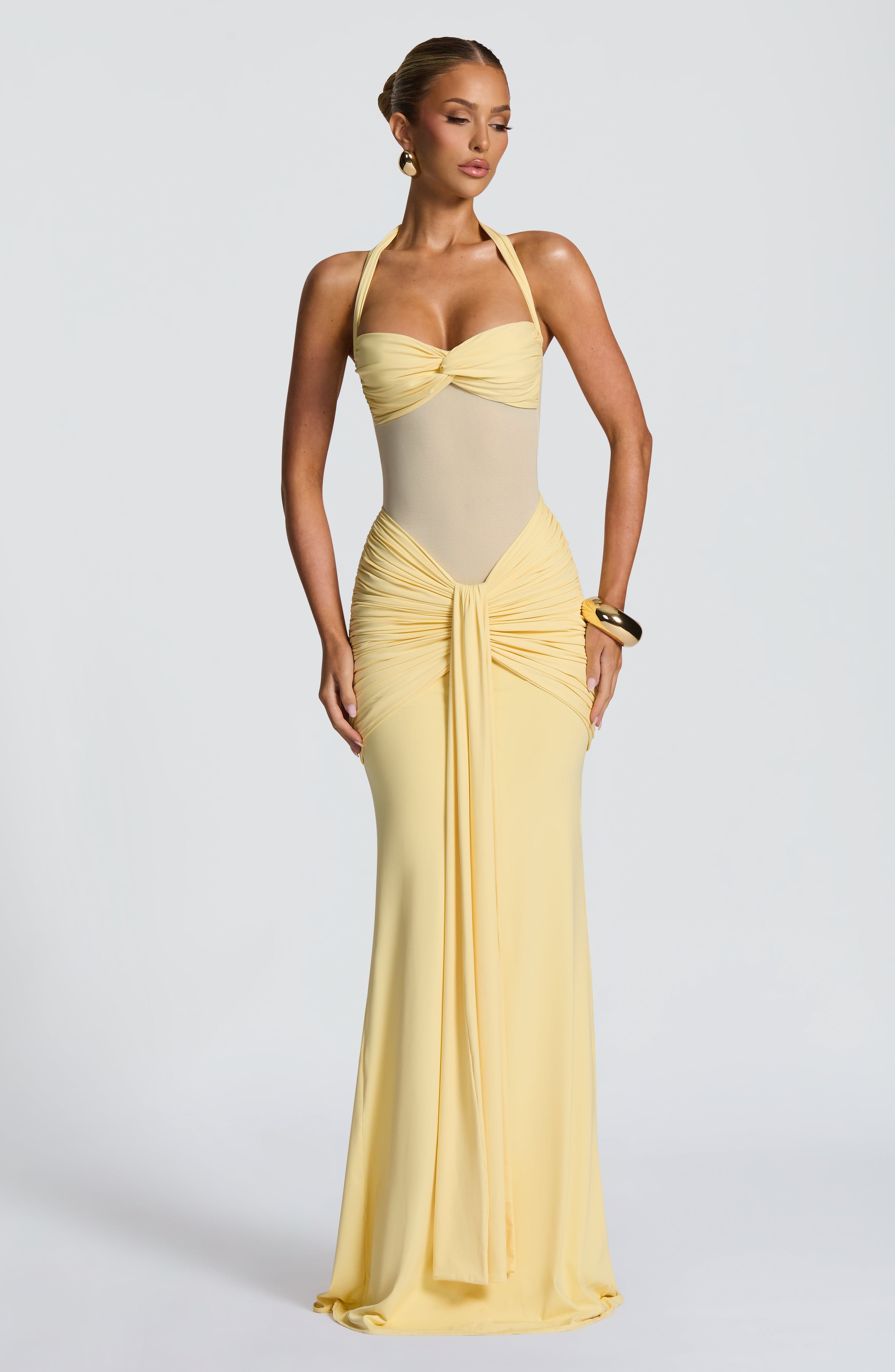 Serena Butter Yellow Maxi Dress